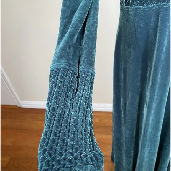 Vintage Bruno Duluc Kush Velvet Velour Maxi Dress - Picture 4 of 5